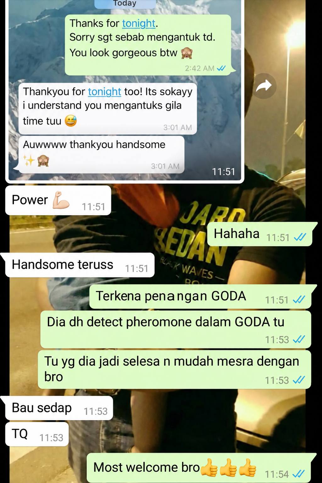 Screenshot testimoni pelanggan GODA 1